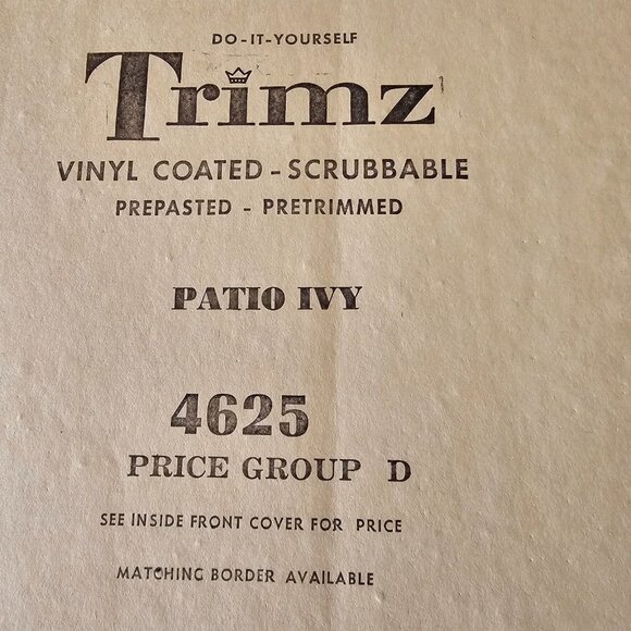 Vintage Wallpaper Sample Sheet 70s Patio Ivy MCM Cottagecore Crafting Ephemera - Picture 6 of 6